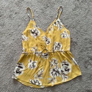 NWOT Artitzia tank blouse. Yellow. Size small
